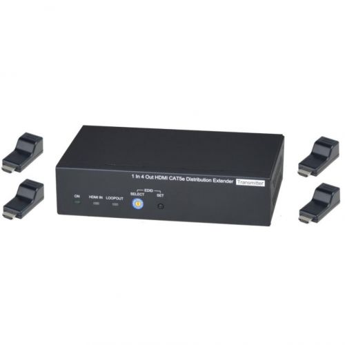 Распределитель SC&T HE04SEK (удлинитель-распределитель+4 приёмника) HDMI 1.4 (1 вход/4 выхода) с пер