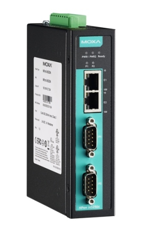 Сервер MOXA NPort IA5250AI-T 2-port RS-232/422/485 advanced, DB9, dual 10/100BaseT(X), Isolation