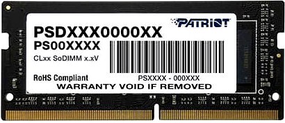 Модуль памяти SODIMM DDR4 4GB Patriot PSD44G266641S Signature Line PC4-21300 2666MHz CL19 260-pin 1.2V RTL