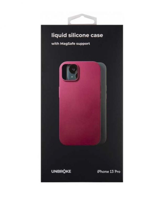 

Чехол UNBRÖKE УТ000027805 liquid silicone case MagSafe support для iPhone 13 Pro, винный, УТ000027805