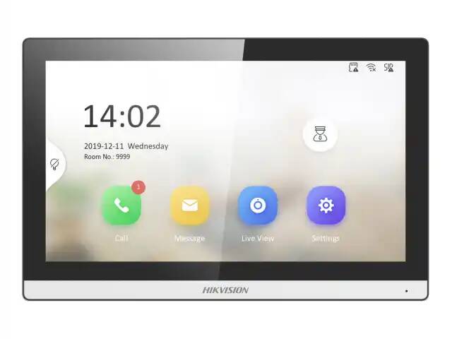 Видеодомофон HIKVISION DS-KH6350-WTE1 7“ IP с WI-FI цветной TFT LCD экран с разрешением 1024*600; встроенные микрофон и динамик