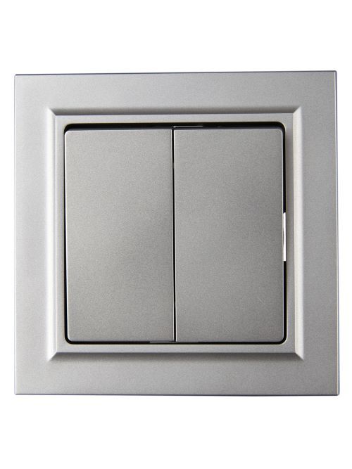 

Выключатель двухклавишный в сборе IEK BR-V20-0-10-K46-F BRITE 10А ВСР10-2-0-БрС Сталь, BR-V20-0-10-K46-F