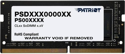 Модуль памяти SODIMM DDR4 8GB Patriot PSD48G240082S Signature PC4-19200 2400Mhz CL17 260-pin 1.2V retail - фото 1