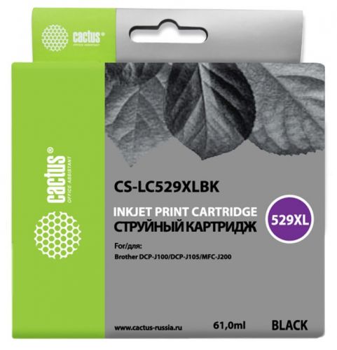 

Картридж Cactus CS-LC529XLBK, CS-LC529XLBK