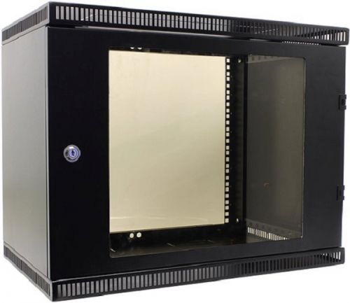 Шкаф настенный 19, 9U NT WALLBOX LIGHT 9-63 B 176965 черный, 600*350, дверь стекло-металл