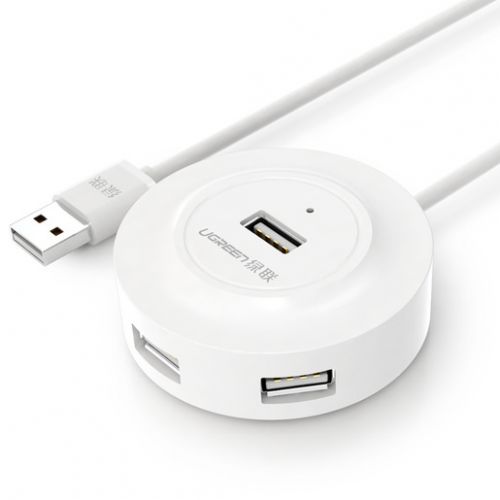 Концентратор UGREEN 20270 4*USB 2.0, 1м, белый