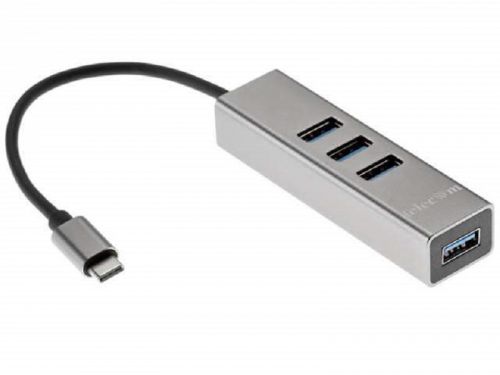Концентратор Telecom TA310C USB 3.1 Type-C/4*USB3.0, Aluminum Shell, 0.2m