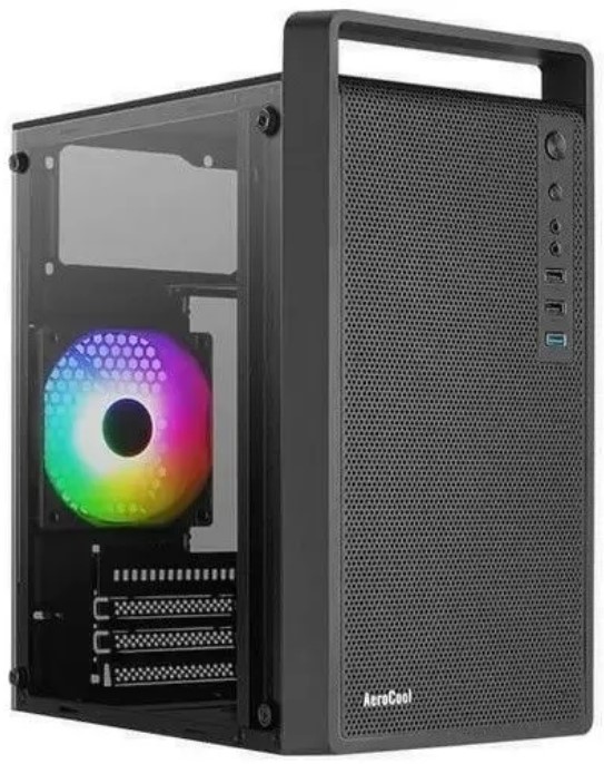 

Корпус mATX AeroCool CS-109-G-BK-v1 4711099472376 черный, без БП, USB 3.0, USB 2.0*2, audio, CS-109-G-BK-v1