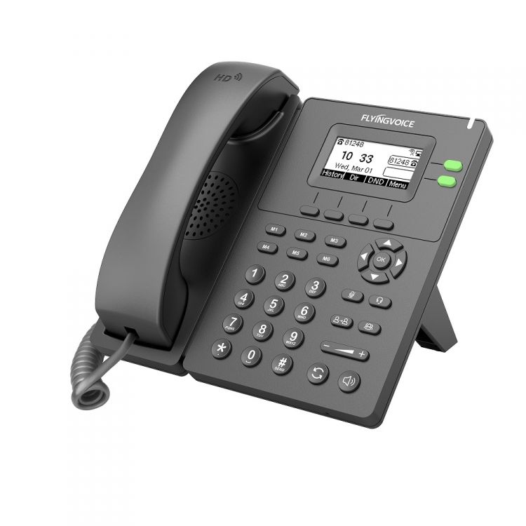 цена Телефон VoiceIP Flying Voice P20P IP телефон, 2xEthernet 10/100, LCD 2.3'' 132x64,2.4GHz Wi-Fi, 2 аккаунта SIP, G722, Opus, Ipv-6, порт для гарнитуры,