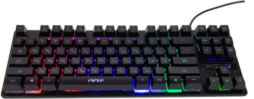 Клавиатура HIPER KG201 Demure чёрная, 97кл, USB, мембранная, RGB подсветка - фото 3