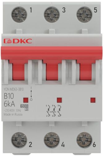 

Автоматический выключатель модульный DKC MD63-3D32-10, MD63-3D32-10