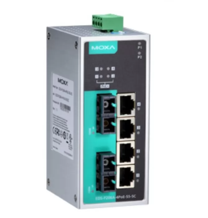 MOXA EDS-P206A-4PoE-SS-SC