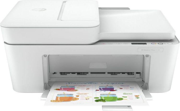 МФУ струйное цветное HP DeskJet Plus 4120 3XV14B A4, 8 стр/мин-ч/б, 5 стр/мин-цветной, белый цена и фото