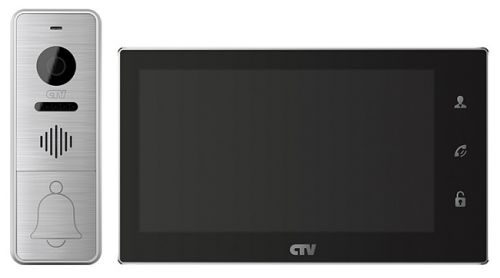Комплект CTV CTV-DP4706AHD панель CTV-D400FHD, монитор CTV-M4706AHD, Full HD, с экраном 7, Hands free, детектор движения, технология Touch Screen для