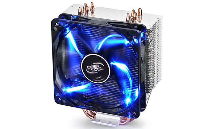 

Кулер Deepcool GAMMAXX 400 BLUE BASIC LGA1851/1700/1200/1151/1150/1155/AM5/AM4 (алюминий, 120x120x25мм, 900-1500rpm, 30dBA, 74.34CFM, 4-pin) Ret, GAMMAXX 400 BLUE BASIC