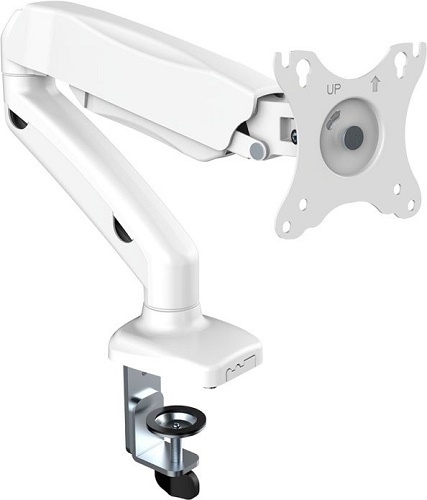 

Кронштейн настольный ONKRON G80 для мониторов 13-32'' макс. 100*100, газлифт, наклон -45º/+90º, поворот +-90°, 2 колена, белый, от стены до 450мм, кре, G80
