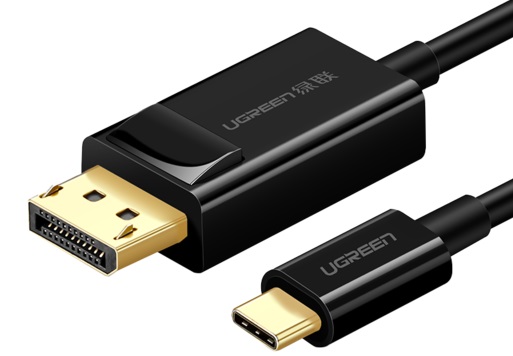 Кабель UGREEN MM139 50994_ USB Type-C to DP, 1.5м, цвет: черный