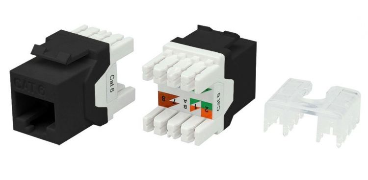 

Вставка Hyperline KJ8-8P8C-C6-180-BK Keystone Jack RJ-45(8P8C), категория 6, тип 180 градусов, черная, KJ8-8P8C-C6-180-BK