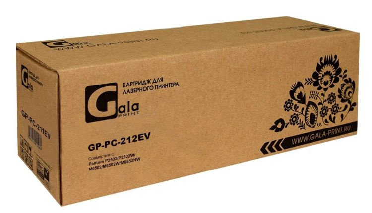 Картридж GalaPrint GP-PC-212EV для принтеров Pantum P2502/P2502W/M6502/M6502W/M6552NW 1600 копий чип к картриджу pantum p2203 p2502w m6502 pc 212 bk 1 6k самосброс