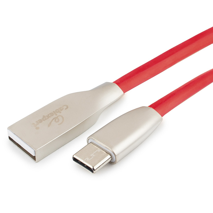 

Кабель интерфейсный USB 2.0 Cablexpert CC-G-USBC01R-3M AM/Type-C, красный, блистер, CC-G-USBC01R-3M