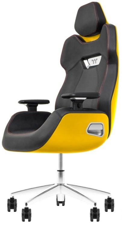 Кресло игровое Thermaltake Argent E700 Sanga Yellow, Comfort size 4D/75 mm клавиатура thermaltake argent k5 silver usb