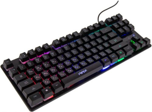 Клавиатура HIPER KG201 Demure чёрная, 97кл, USB, мембранная, RGB подсветка - фото 4