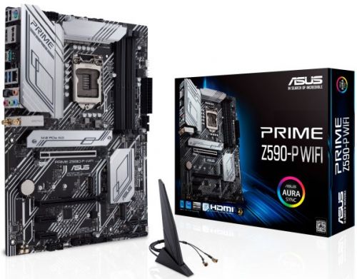 Материнская плата ATX ASUS PRIME Z590-P WIFI (LGA1200, Z590, 4*DDR4(5133), 4*SATA 6G, 3*M.2, 4*PCIE,