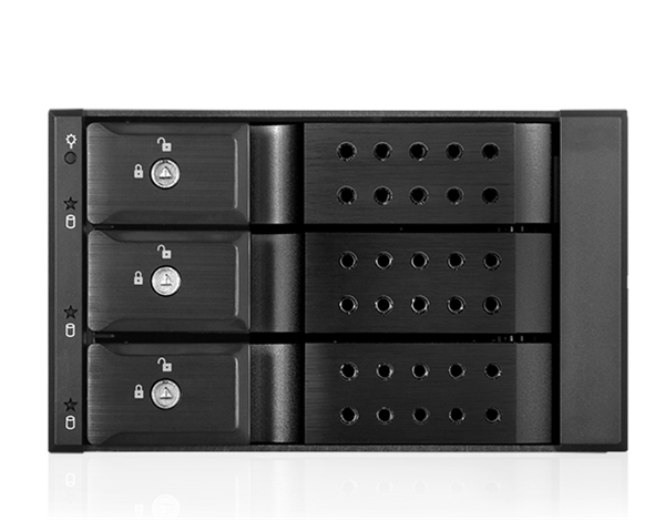 

Корзина Procase T3-203SATA3 3 SATA3/SAS 6Gb hotswap aluminium mobie rack (2x5,25) Black, T3-203SATA3