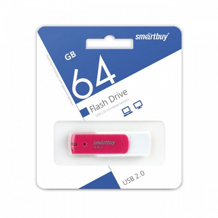 

Накопитель USB 2.0 64GB SmartBuy SB64GBDP Diamond розовый, SB64GBDP