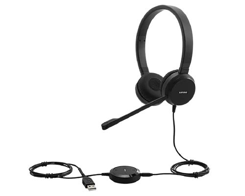 Гарнитура Lenovo 4XD0S92991 LENOVO WIRED VOIP STEREO HEADSET ldnio hp09 handsfree gaming headphones with build in microphone new wired stereo headset