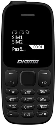 Мобильный телефон Digma Linx A106 LT1065PM 32Mb, 2Sim 1.44" 68x98 GSM900/1800, черный