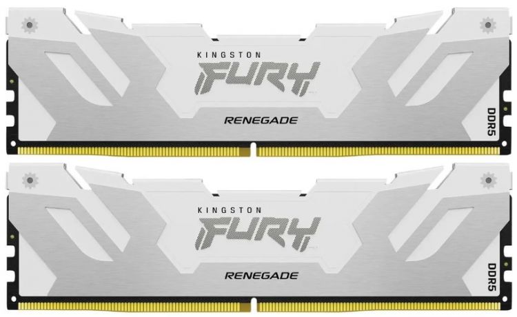 

Модуль памяти DDR5 64GB (2*32GB) Kingston FURY KF560C32RWK2-64 Renegade White XMP PC5-48000 6000MHz 2RX8 CL32 1.35V 288-pin 16Gbit, KF560C32RWK2-64