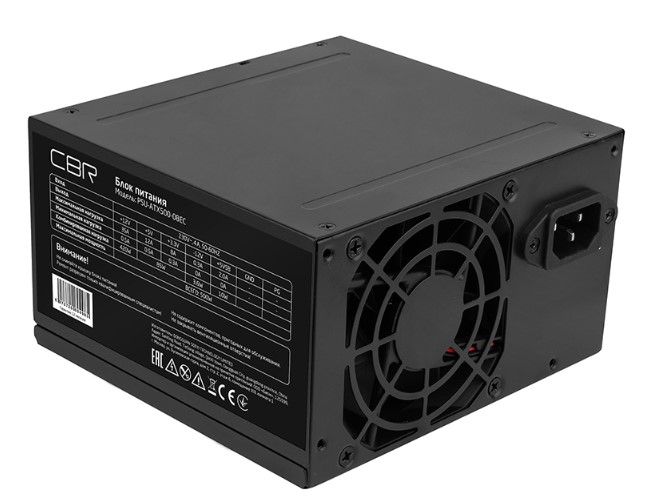 

Блок питания ATX CBR PSU-ATX500-08EC 500W, PSU-ATX500-08EC