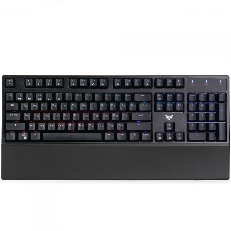 Клавиатура Crown CMGK-902 CM000003334 104 клавиш, механический тип клавиш, съемная подставка, RGB подсветка клавиатура компьютерная игровая crown cmgk 902