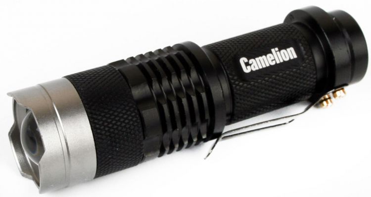 

Фонарь Camelion LED5135 черный, LED XPE, ZOOM, 3 реж 1XLR6 в компл., алюм.,откр. блистер (12915), LED5135