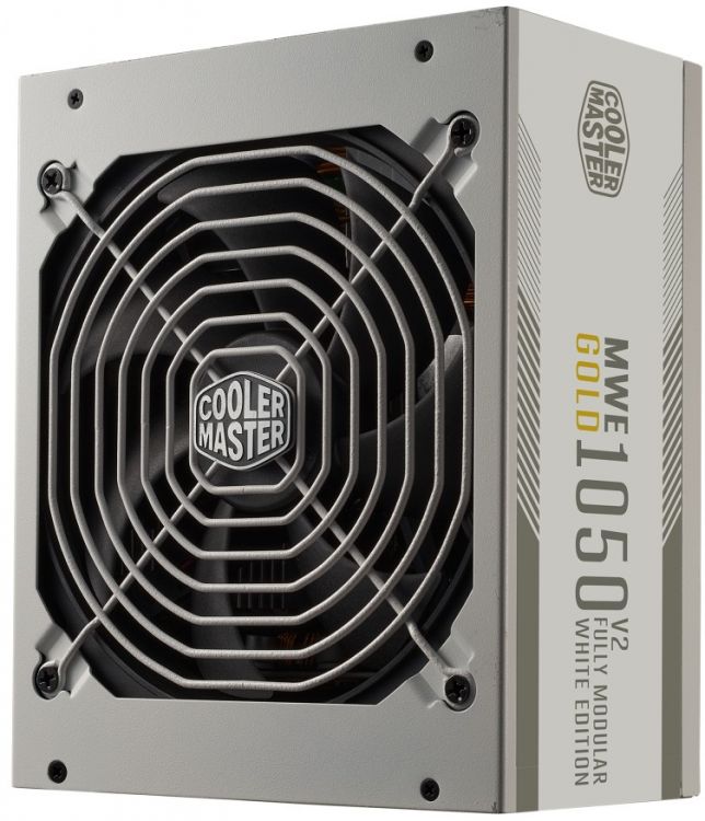 цена Блок питания ATX Cooler Master MWE Gold 1050 - V2 ATX 3.0 White Version 1050W, Active PFC, 80 PLUS Gold, 140mm fan, fully modular (ATX 12V 3.0)