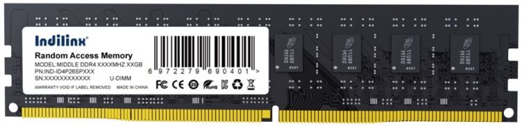 Модуль памяти DDR4 32GB INDILINX IND-ID4P32SP32X PC4-25600 3200MHz CL19 1.2V - фото 1