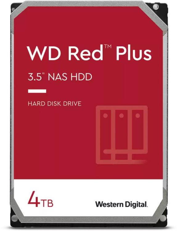 Жесткий диск 4TB SATA 6Gb/s Western Digital WD40EFPX Red Plus NAS 3.5" 5400 RPM 256MB