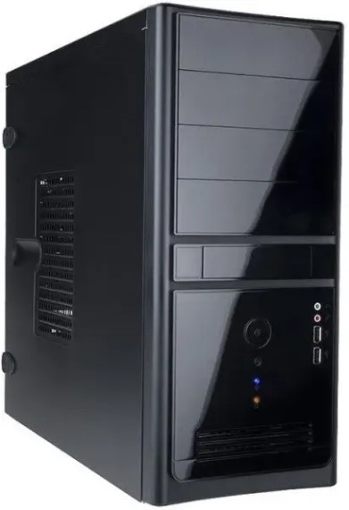 Корпус ATX InWin EC021 6190356 черный, БП 600W, 2*USB 3.0, audio