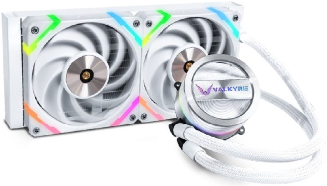 

Система охлаждения жидкостная Valkyrie Dragonfang 240 White HW GL240W LGA115x/2011/1200/1700/AM4/AM5 (2*120mm, 800-2150rpm, 80CFM, 29dBa, 250W TDP), Dragonfang 240 White