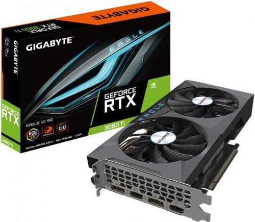 

Видеокарта PCI-E GIGABYTE GeForce RTX 3060 Ti EAGLE OC (GV-N306TEAGLE OC-8GD), GeForce RTX 3060 Ti EAGLE OC (GV-N306TEAGLE OC-8GD)