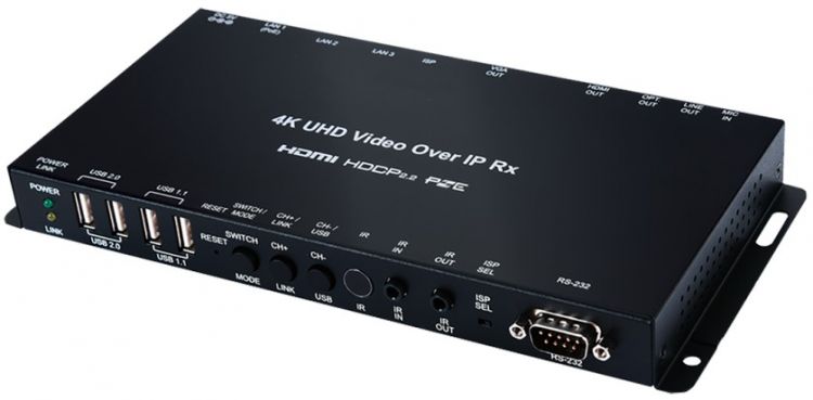 

Приемник Cypress CH-U331RX KVM-сигналов HDMI, VGA, аудио, ИК, USB и RS-232 из 1000BaseT, CH-U331RX