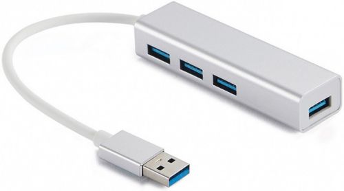 Концентратор USB 3.0 Gembird UHB-C464 4 порта, кабель 17см, белый