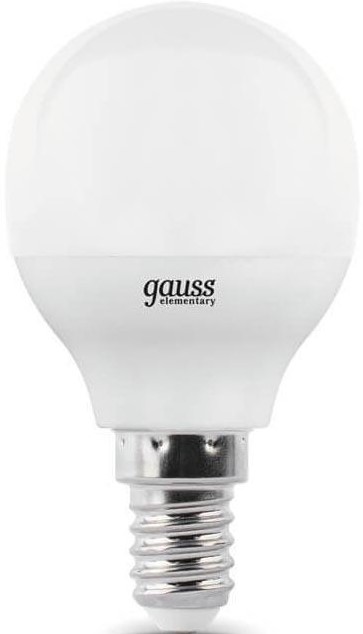 

Лампа Gauss 105101307-D шар 7W 590lm 6500К E14 диммируемая LED, 105101307-D