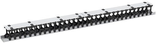 Кабельный организатор вертикальный, 33U TLK TLK-OV70-33U-GY для шкафов шириной 800мм, серий TFR-R, TFI-R и TFA, Ш96хГ112,5мм, металлический, с пластик