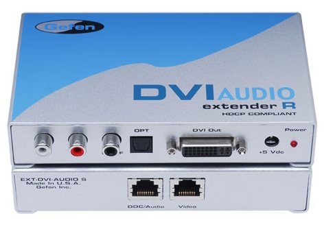 

Комплект Gefen EXT-DVI-AUDIO-CAT5 для передачи сигналов DVI и аудио по витой паре до 60м, EXT-DVI-AUDIO-CAT5