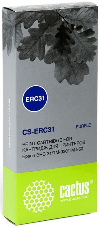 

Картридж Cactus CS-ERC31 фиолетовый для Epson ERC 31/TM-930/950, CS-ERC31