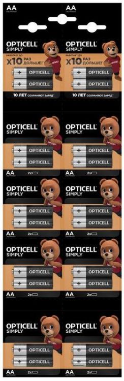 

Батарейка OPTICELL 5050001 алкалиновый AA/LR6 отрывной набор HBDC (блист. 2штх10) (уп.20шт) Opticell, 5050001