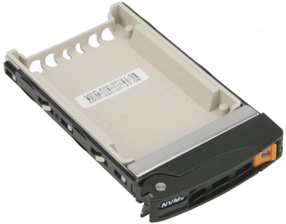 

Корзина дисковая Supermicro MCP-220-00121-0B Black gen-3 2.5 NVMe drive tray, Orange tab with lock, MCP-220-00121-0B