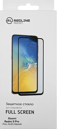 

Защитное стекло Red Line УТ000022827 с чёрной рамкой для Xiaomi Redmi 9 Pro Full screen tempered glass FULL GLUE, УТ000022827